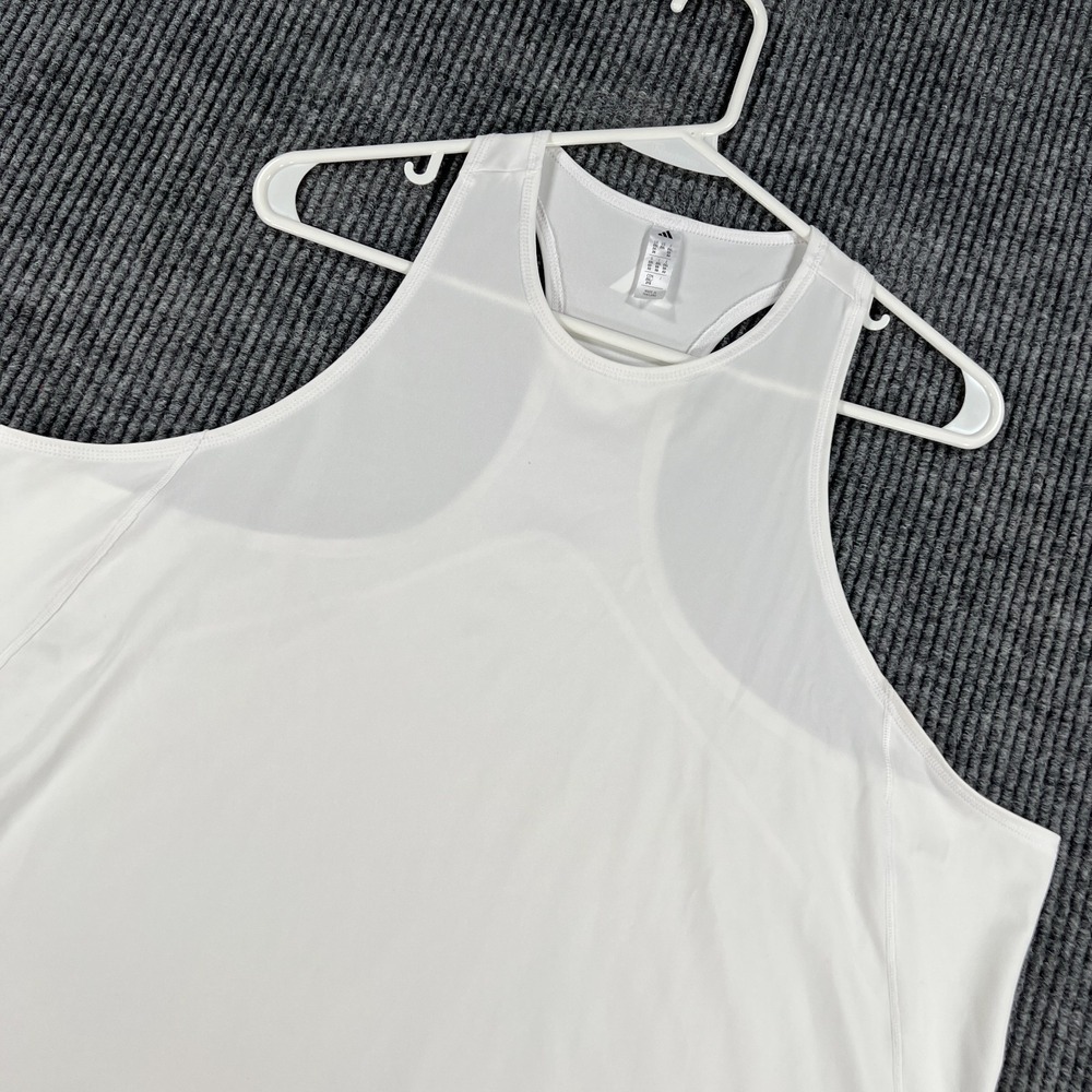 Adidas Tank Top Womens 2XL White Racerback‎ Athletic Training Activewear Gym